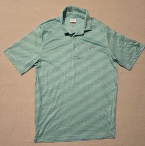 Greg Norman Teal Striped Polo